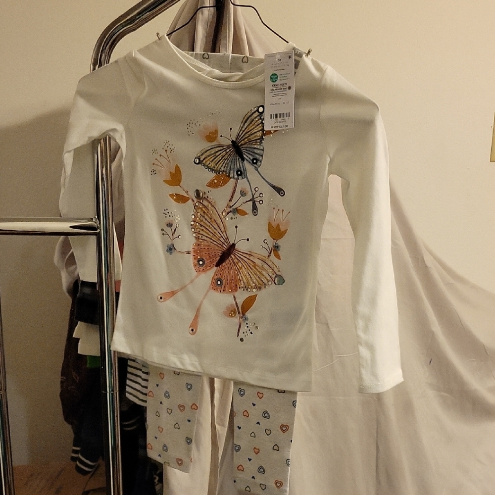 Butterfly Print 2 Piece Outfit